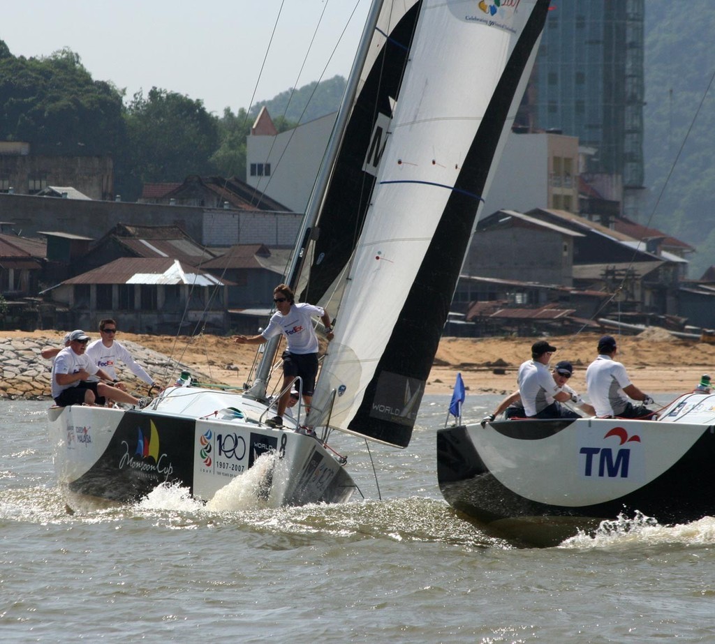 Minoprio and Gilmour in pre-start - quarter finals - Monsoon Cup © Sail-World.com /AUS http://www.sail-world.com